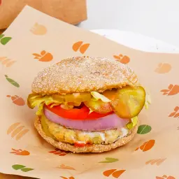 Chicken Burger with Cheese Sandwich